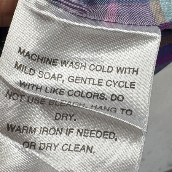 Tallia Mens Purple Plaid Collard Button Up Dress Up Shirt Sz. Medium M 15 1/2 - Picture 11 of 13